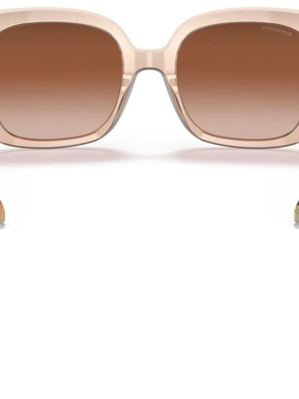 Burberry Pink Crystal Frame Sunglasses with Brown Gradient Lenses - Picture 3 of 4
